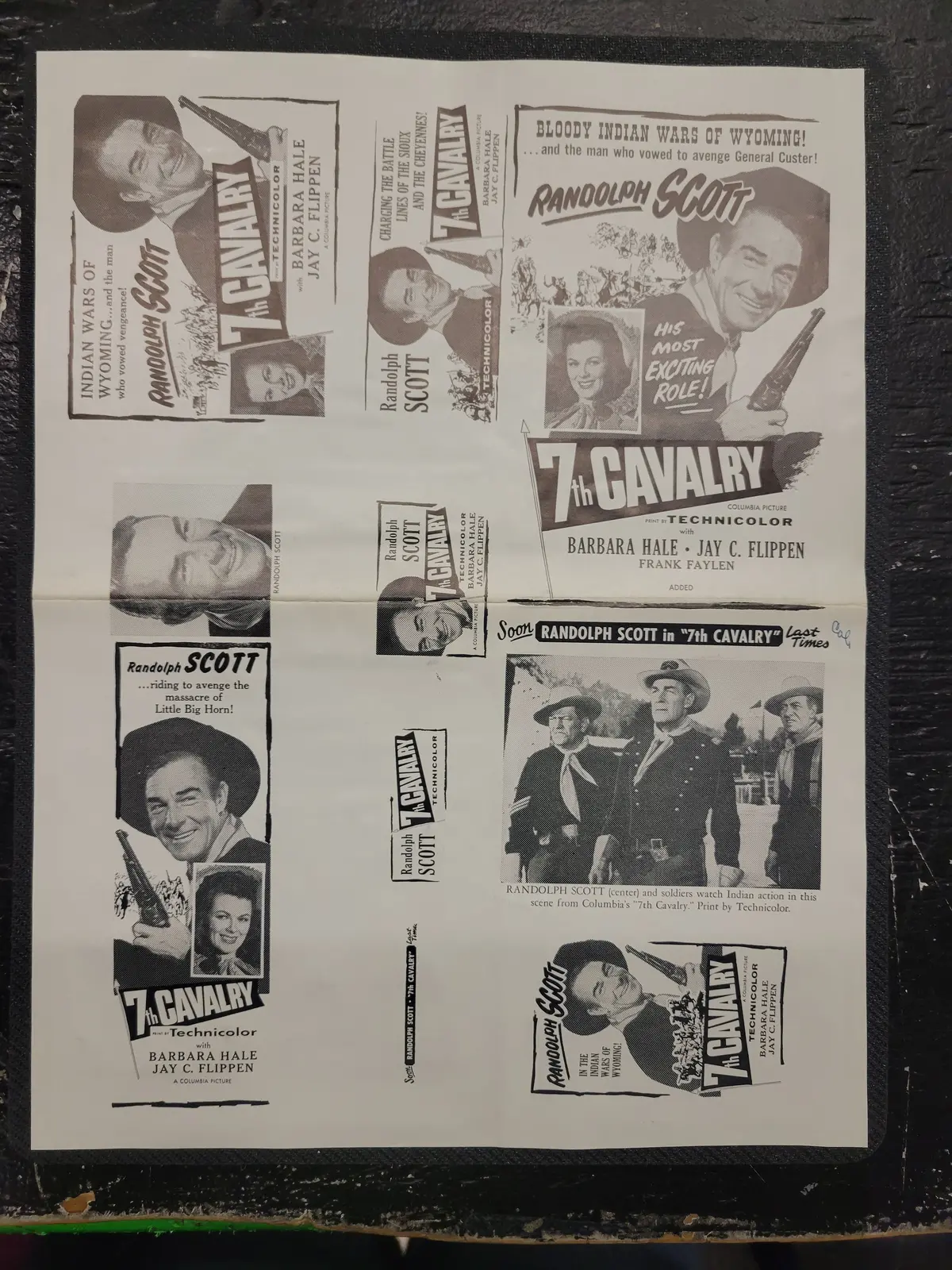 "7Th Cavalry" Original Movie Ad Clip Art Print 1