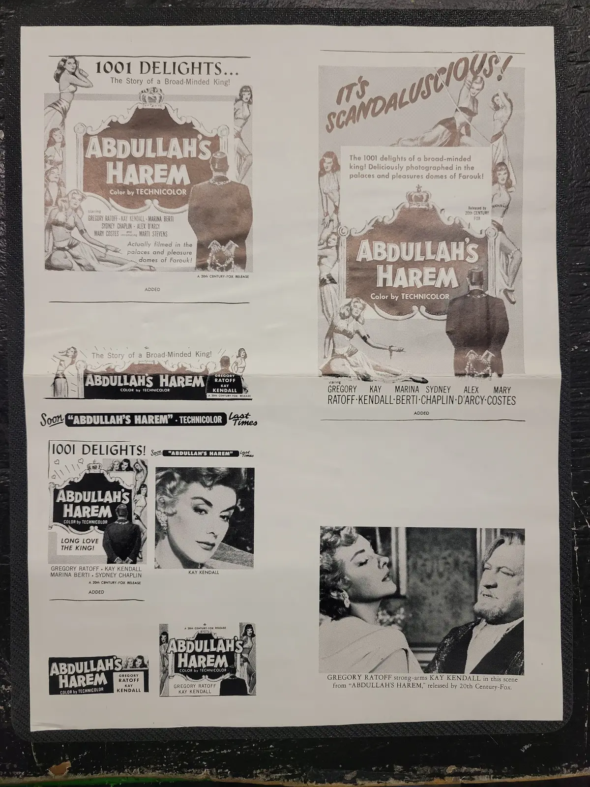 "Abdullah's Harem" Original Movie Ad Clip Art Print 1