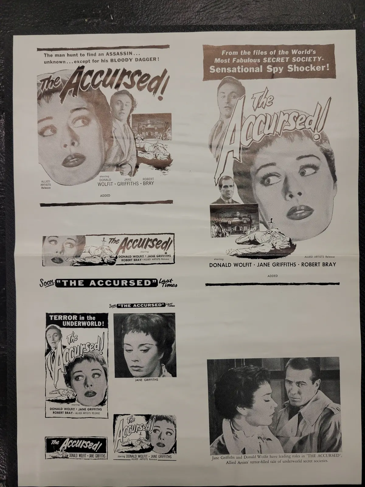 "The Accursed!" Original Movie Ad Clip Art Print 1