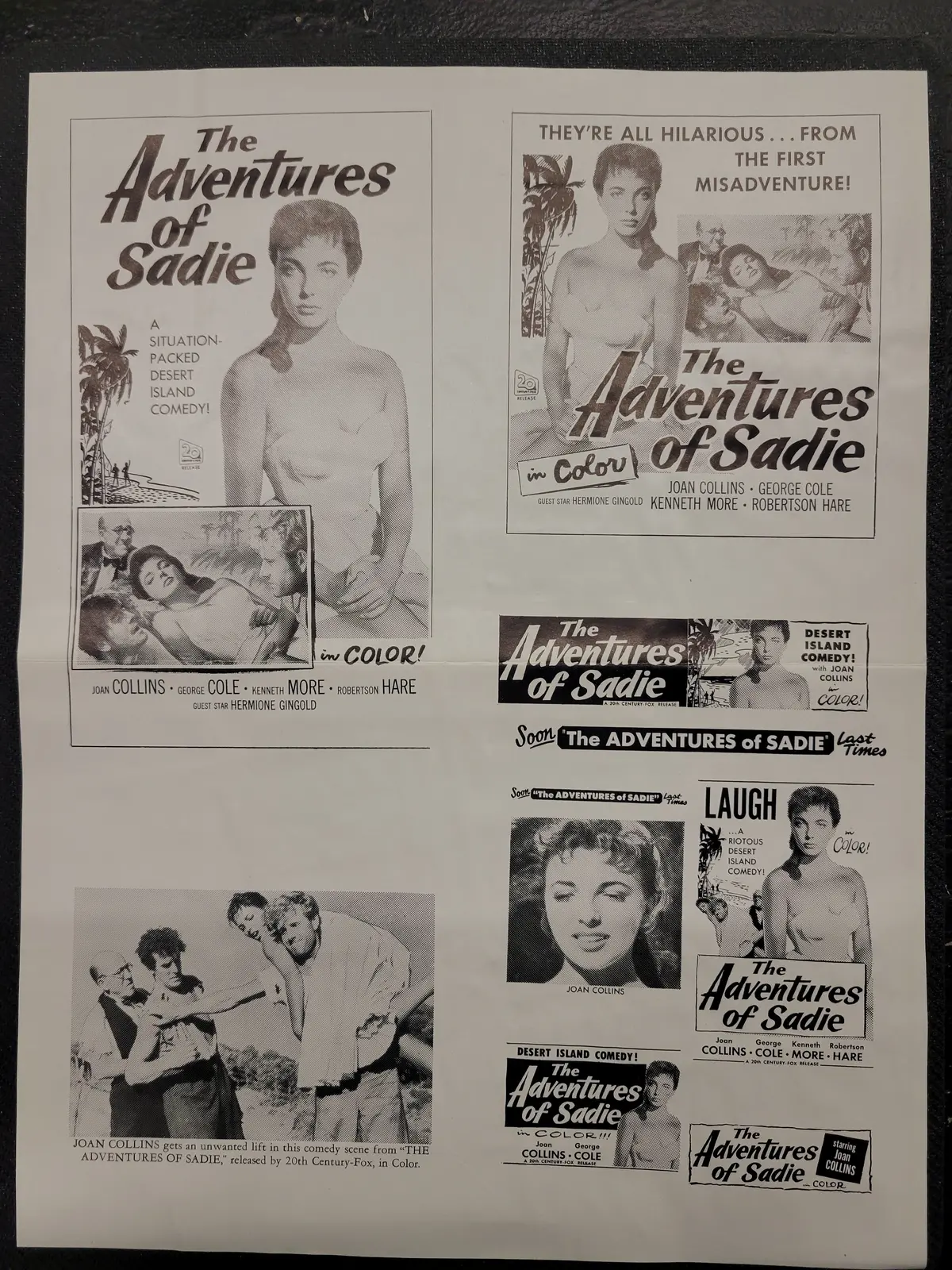 "The Adventures Of Sadie" Original Movie Ad Clip Art Print 1