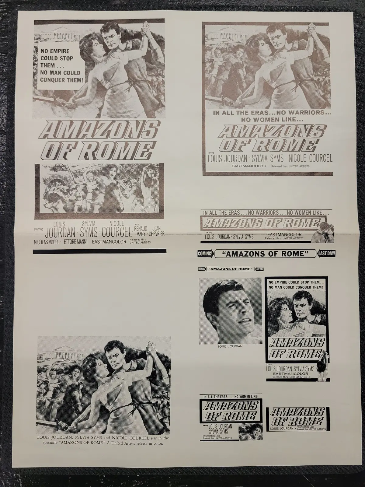 "Amazons Of Rome" Original Movie Ad Clip Art Print 1