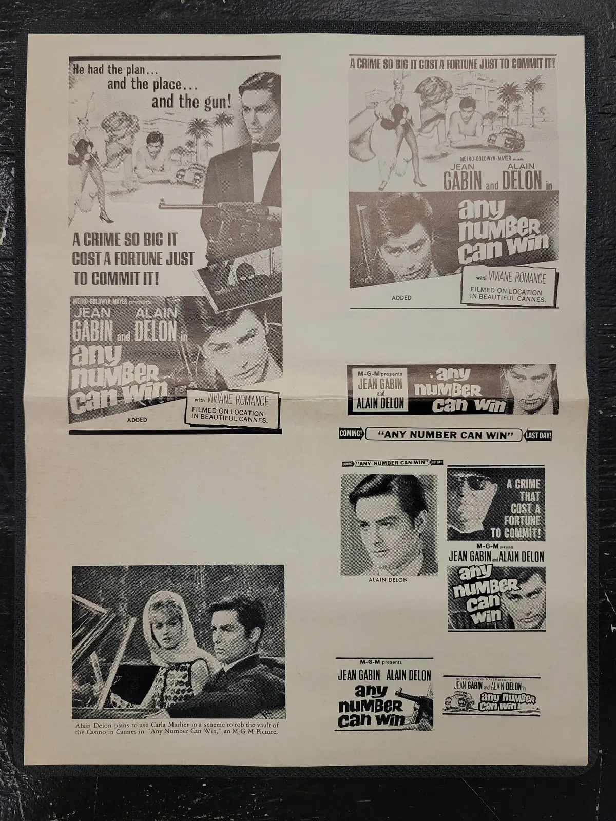 "Any Number Can Win" Original Movie Ad Clip Art Print 1