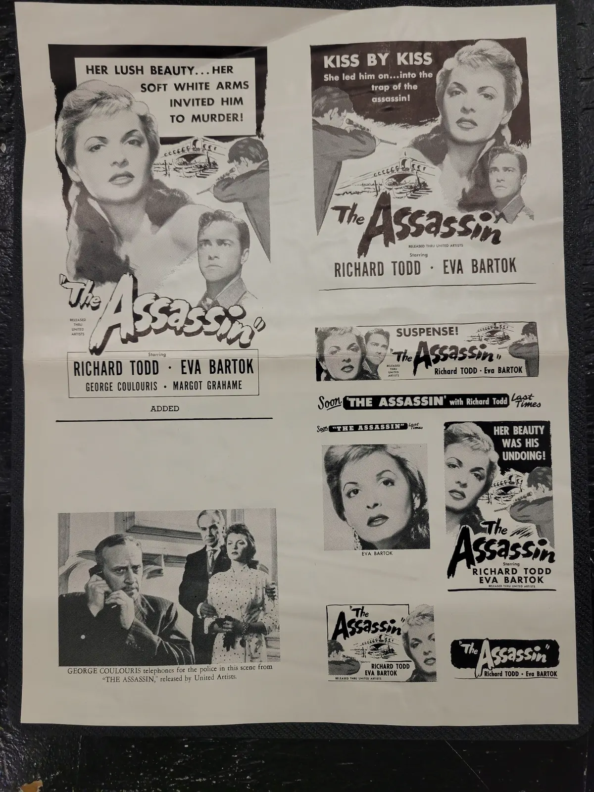"The Assassin (Venetian Bird)" Original Movie Ad Clip Art Print 1