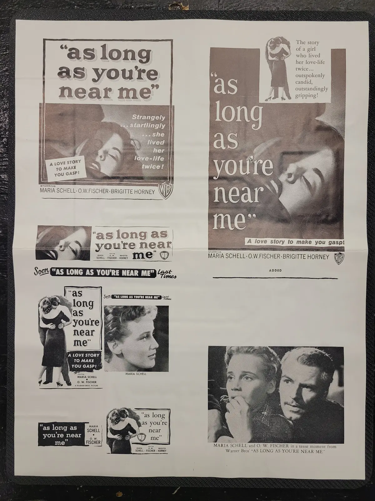 "As Long As You're Near Me" Original Movie Ad Clip Art Print 1