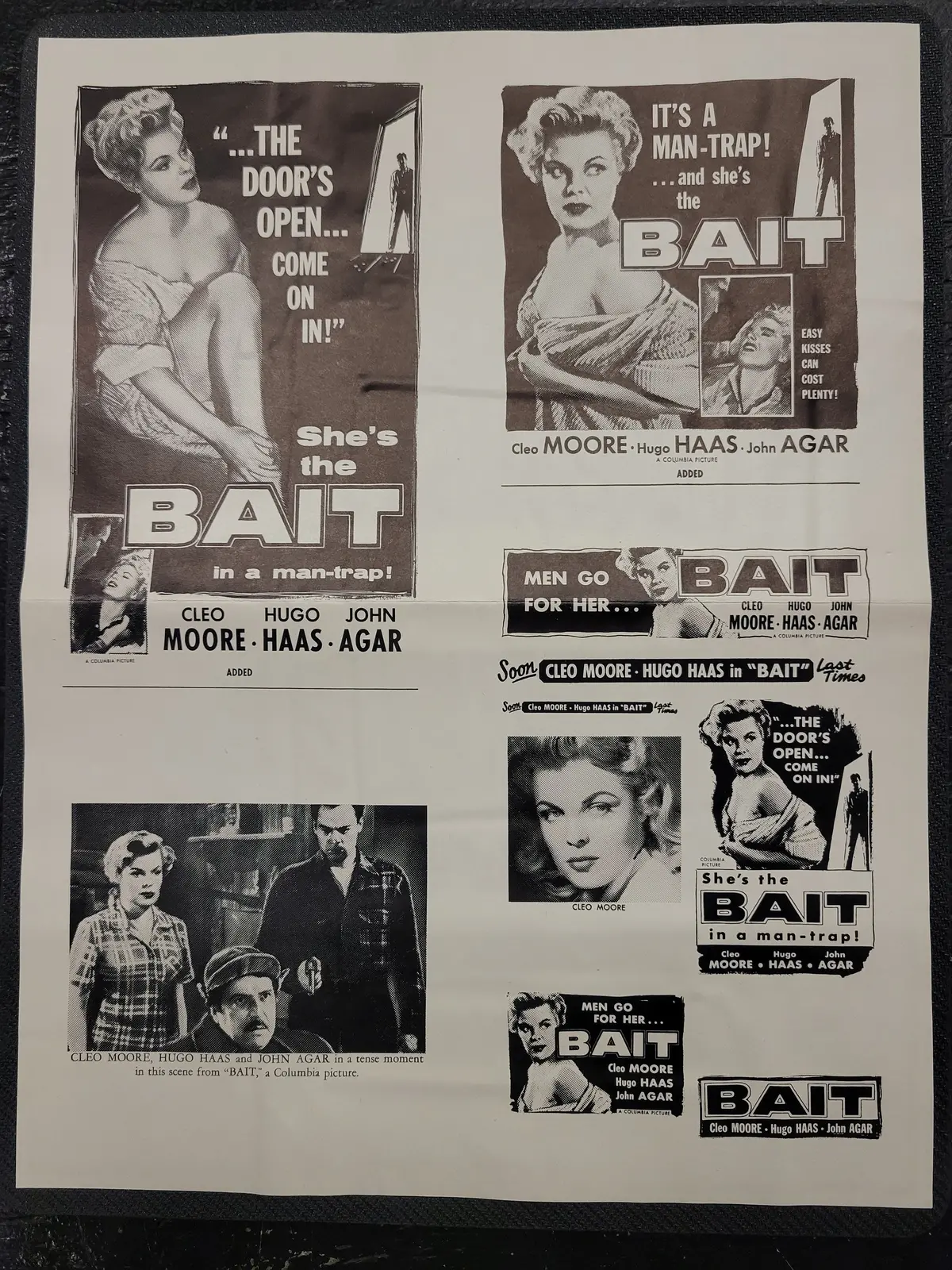 "Bait" Original Movie Ad Mat Mold And Ad Clip Art Print 1