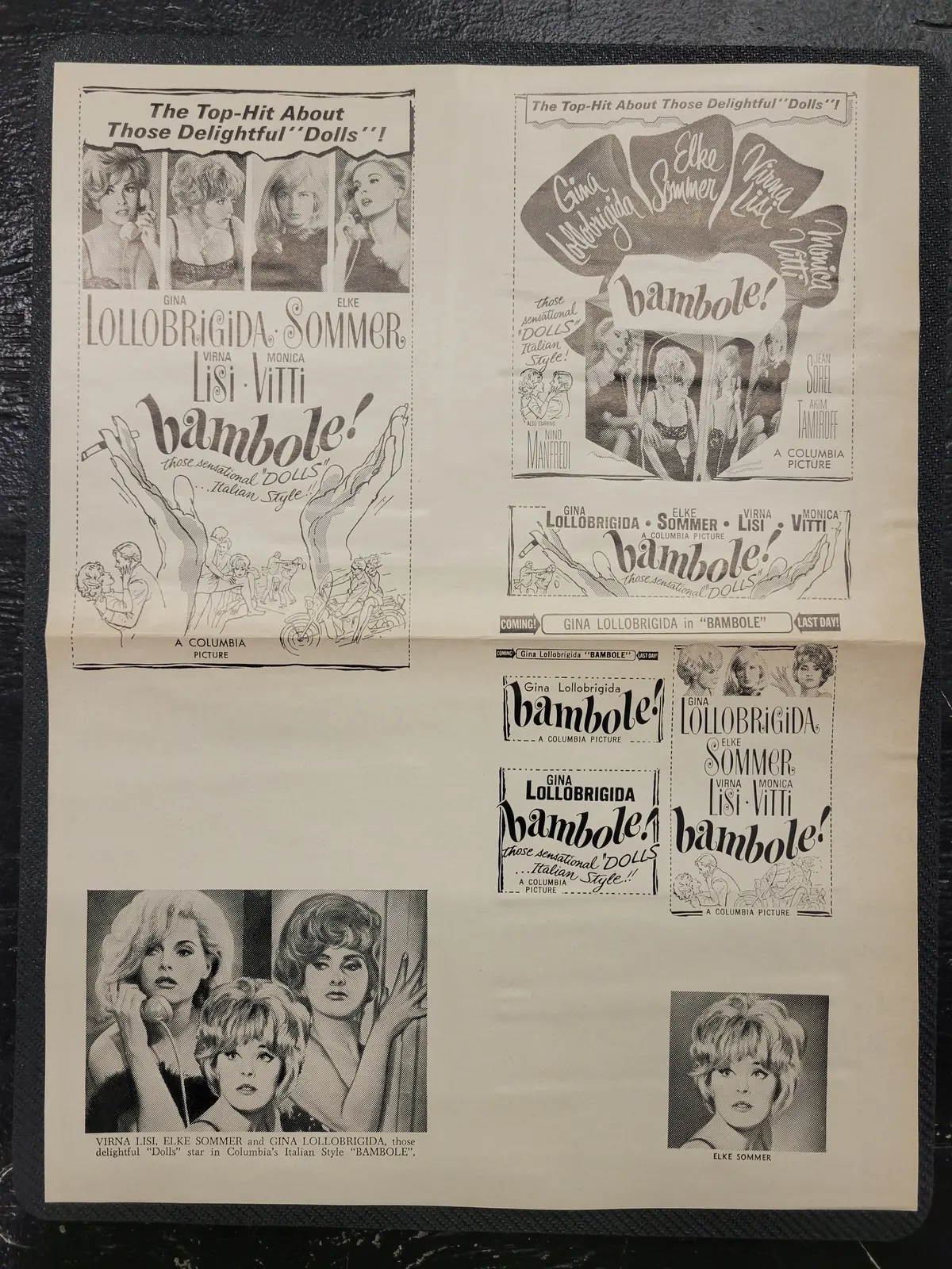 "Bambole! (The Dolls)" Original Movie Ad Mat Mold And Ad Clip Art Print 1