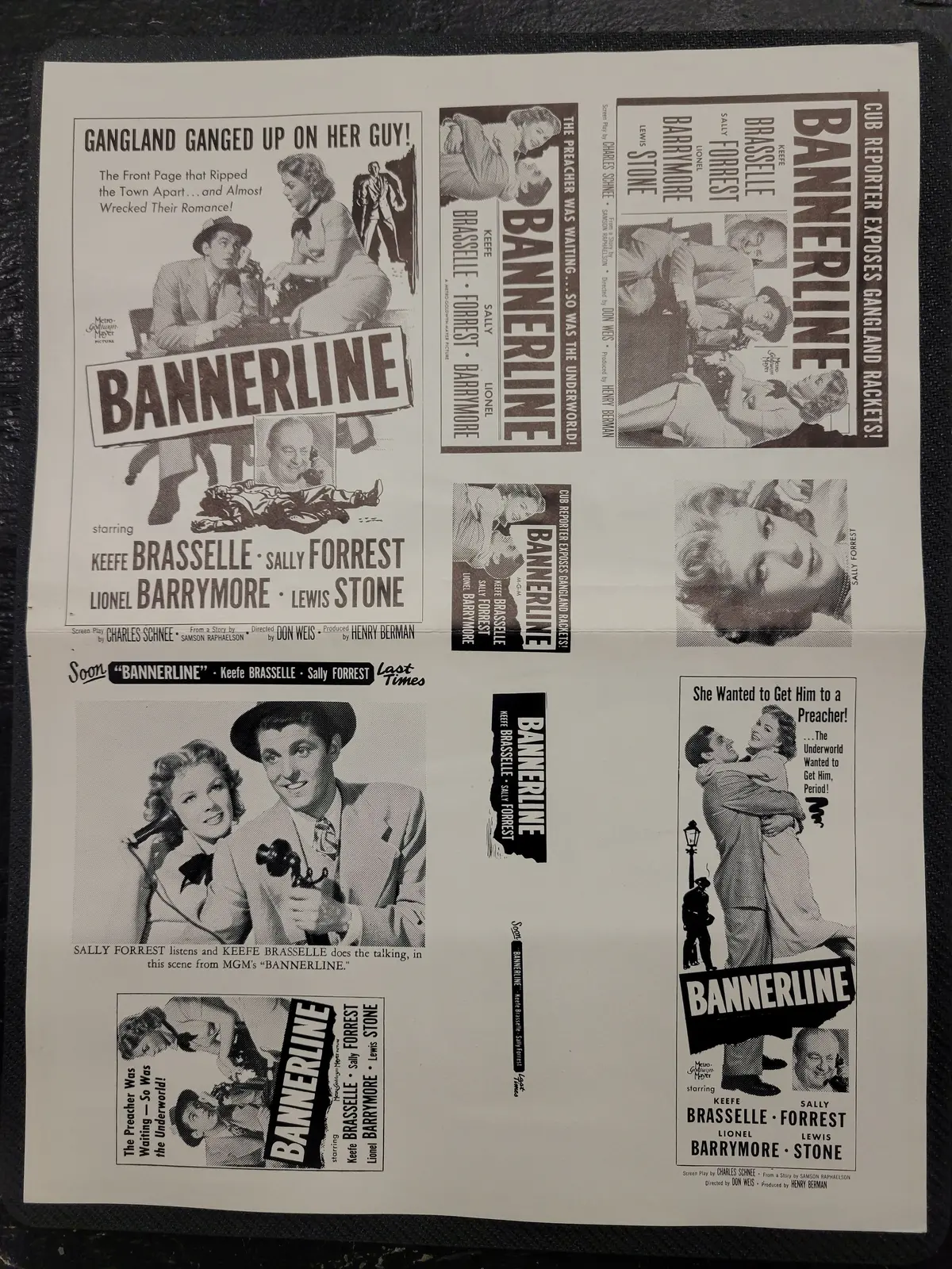"Bannerline" Original Movie Ad Mat Mold And Ad Clip Art Print 1