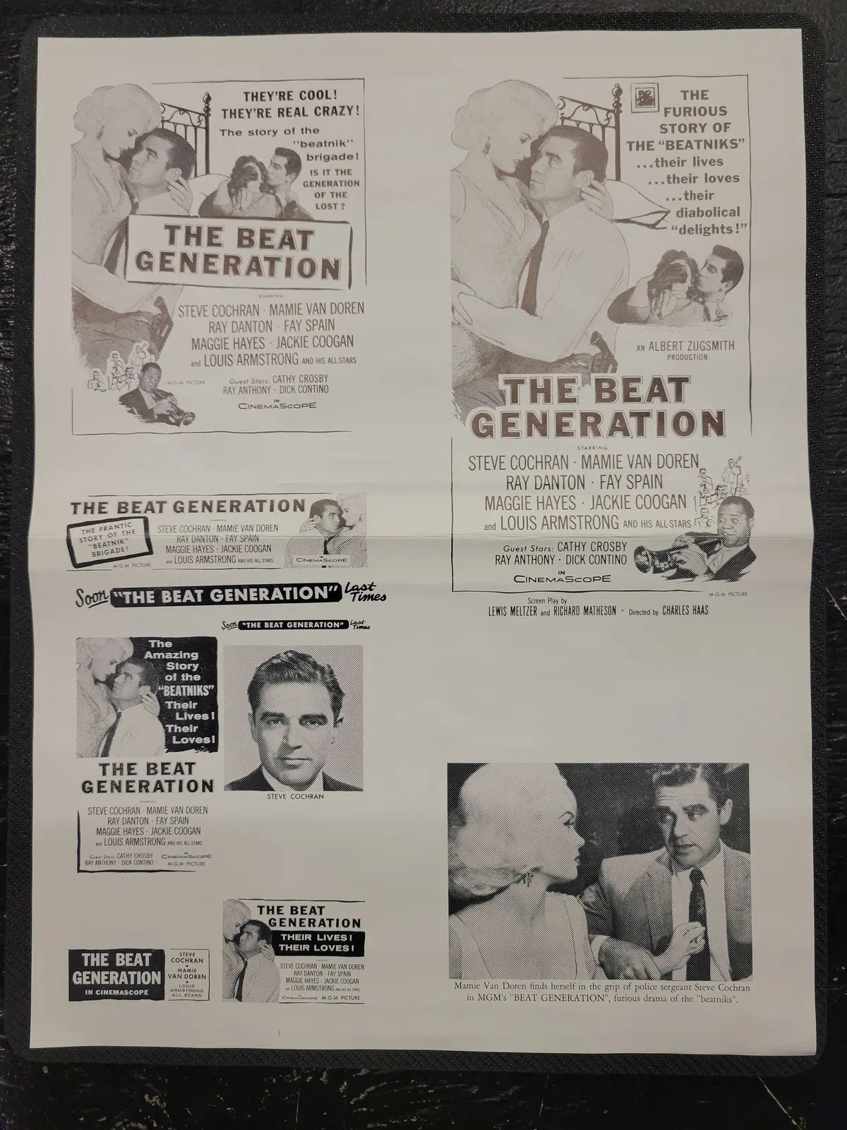 "The Beat Generation" Original Movie Ad Mat Mold And Ad Clip Art Print 1