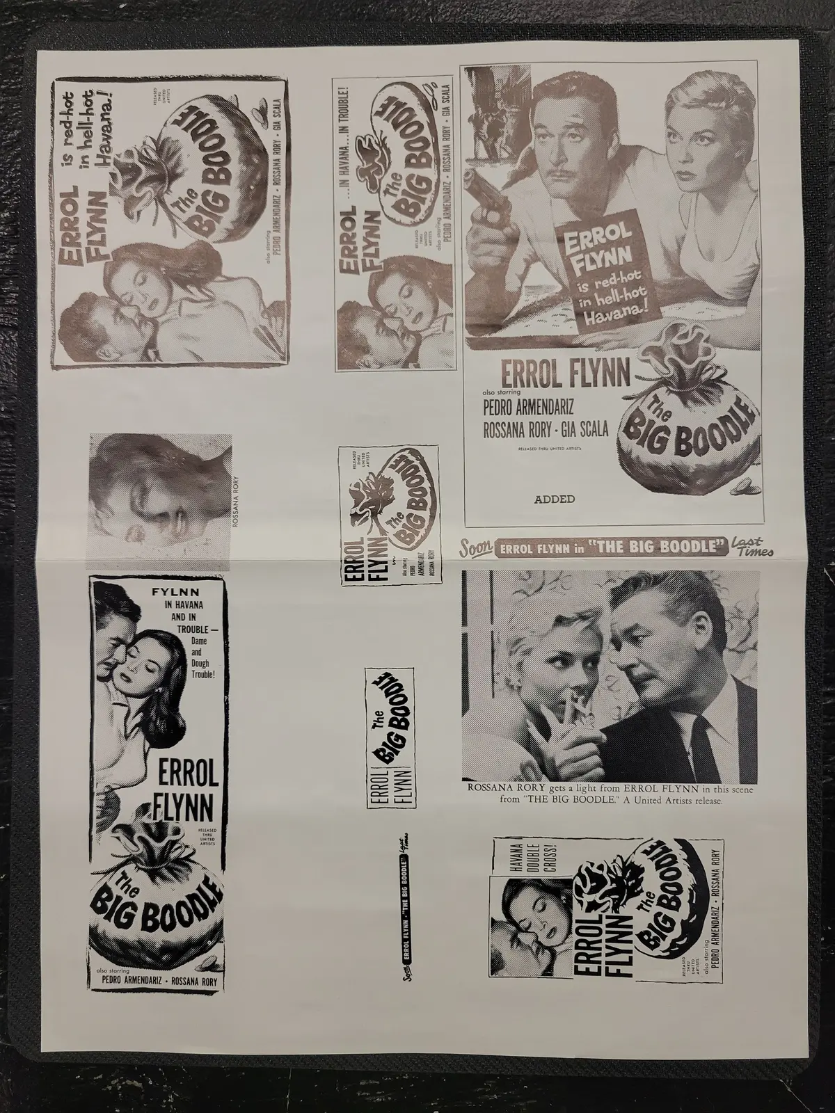 "The Big Boodle" Original Movie Ad Mat Mold And Ad Clip Art Print 1