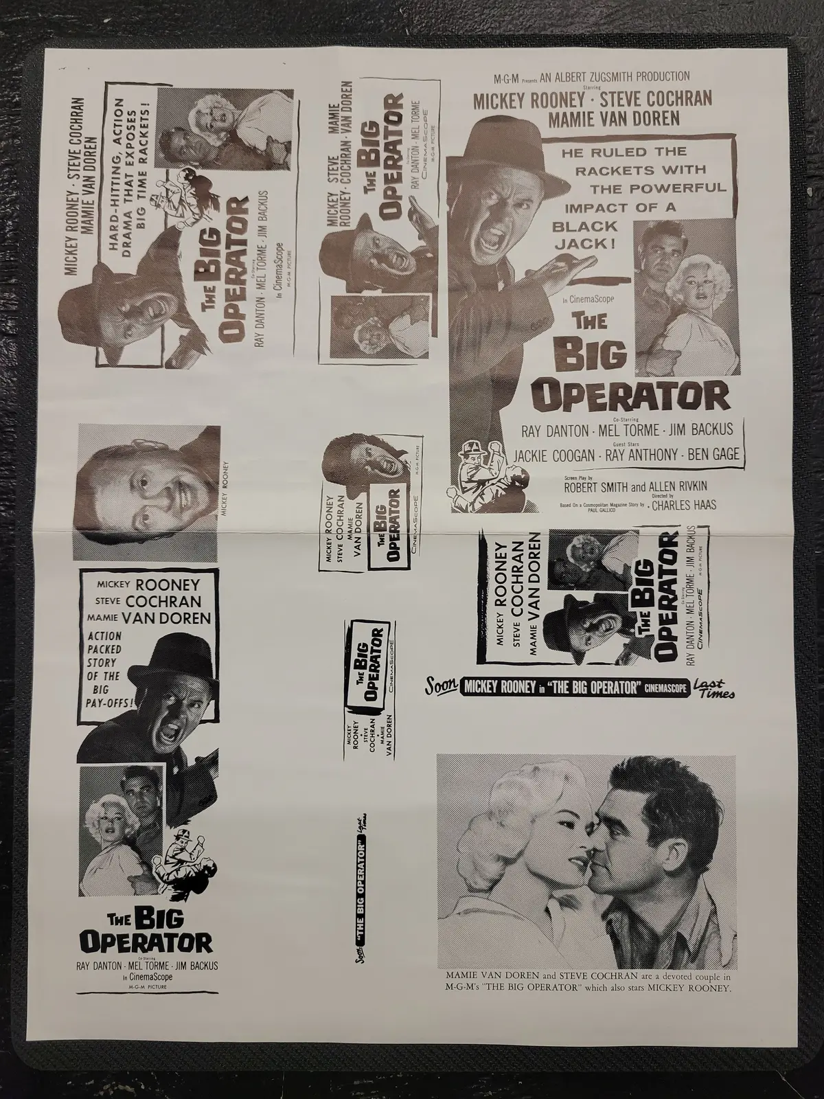 "The Big Operator" Original Movie Ad Mat Mold And Ad Clip Art Print 1