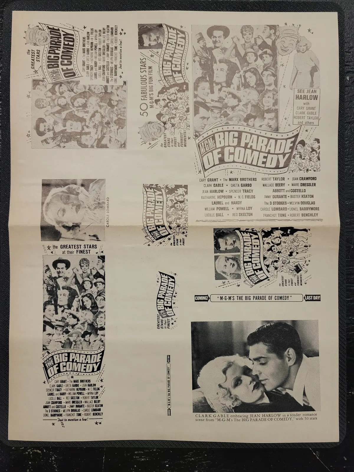 "The Big Parade Of Comedy" Original Movie Ad Clip Art Print 1