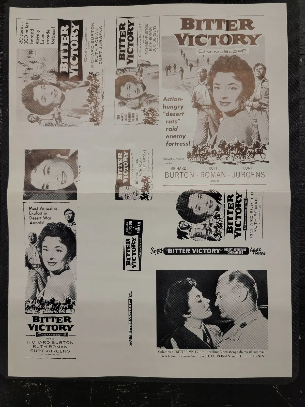 "Bitter Victory" Original Movie Ad Clip Art Print 1