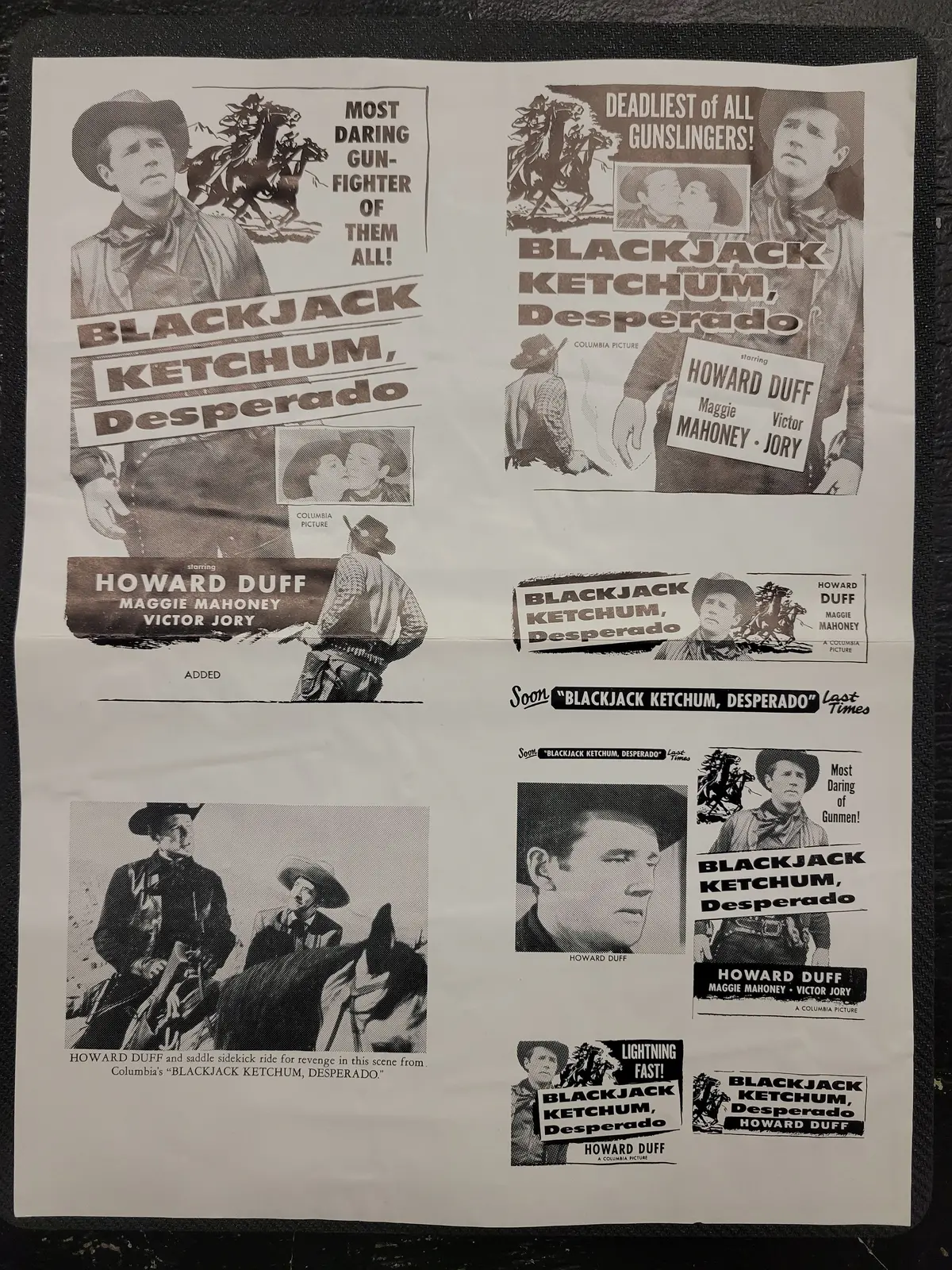 "Blackjack Ketchum, Desperado" Original Movie Ad Clip Art Print 1