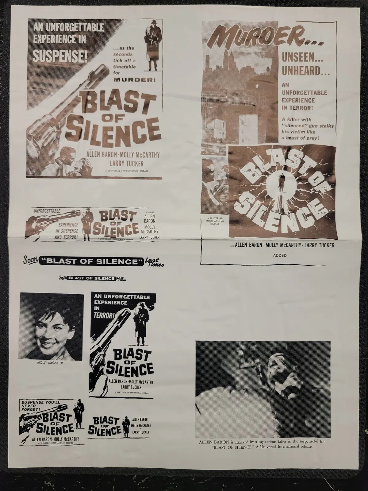 "Blast Of Silence" Original Movie Ad Mat Mold And Ad Clip Art Print 1