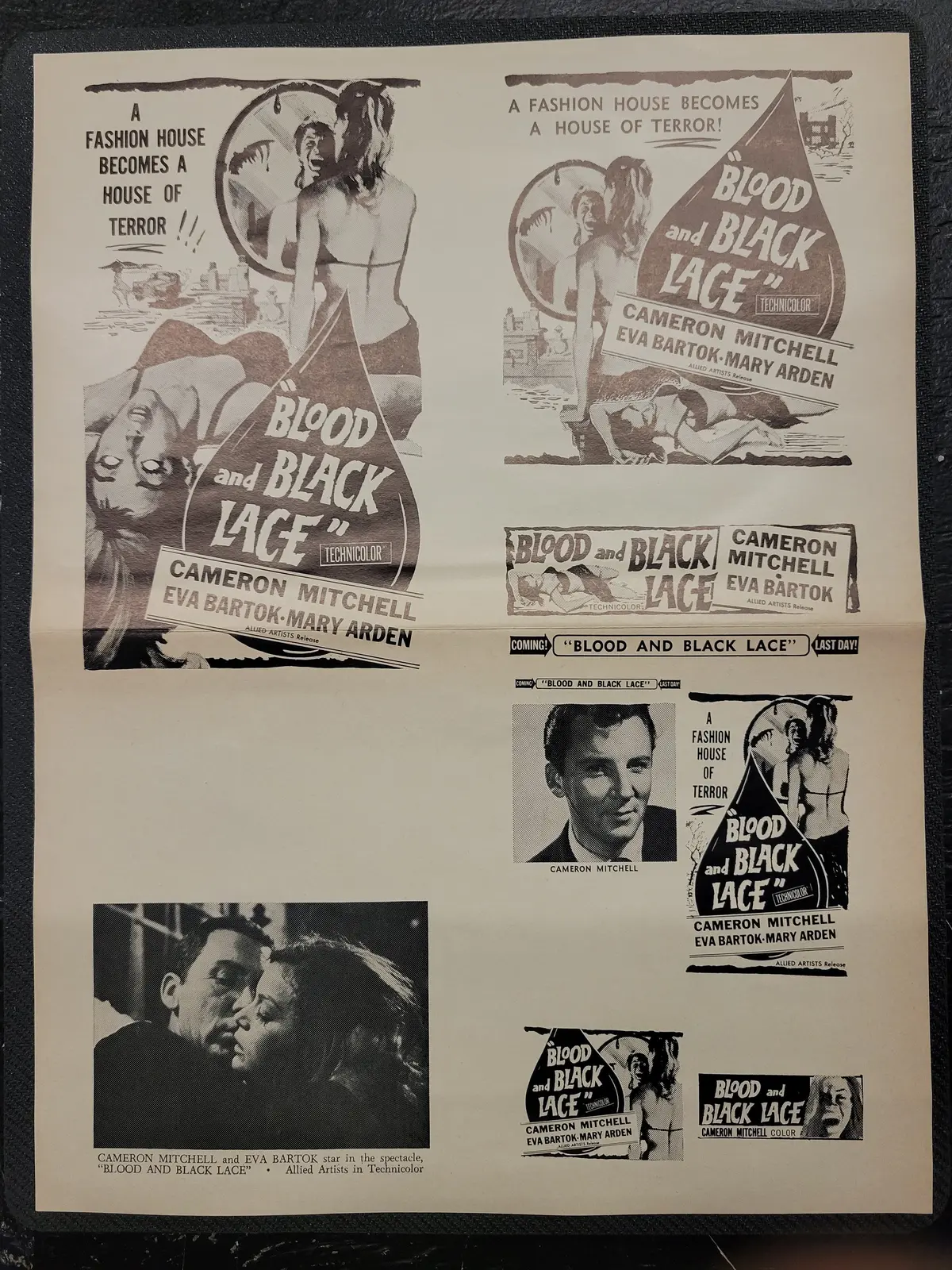 "Blood And Black Lace" Original Movie Ad Clip Art Print 1