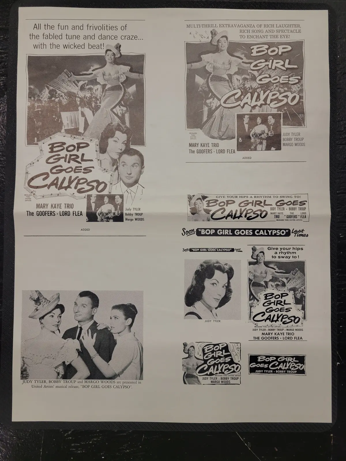 "Bop Girl Goes Calypso" Original Movie Ad Clip Art Print 1