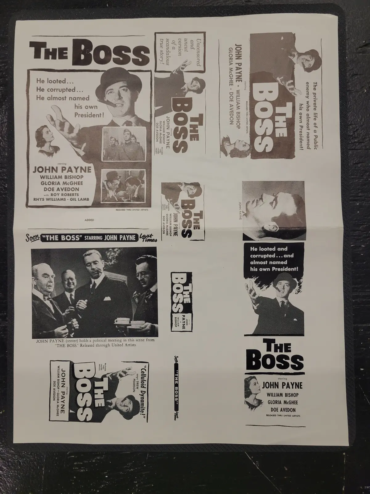 "The Boss" Original Movie Ad Clip Art Print 1
