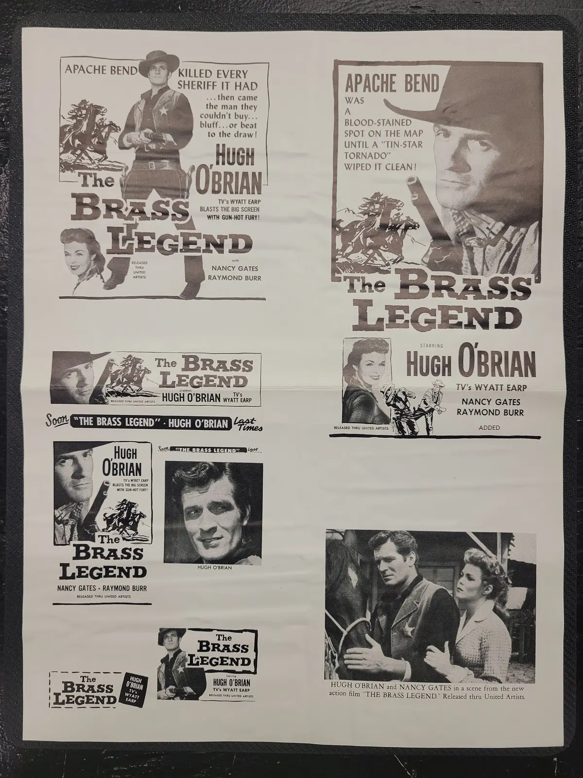 "The Brass Legend" Original Movie Ad Mat Mold And Ad Clip Art Print 1