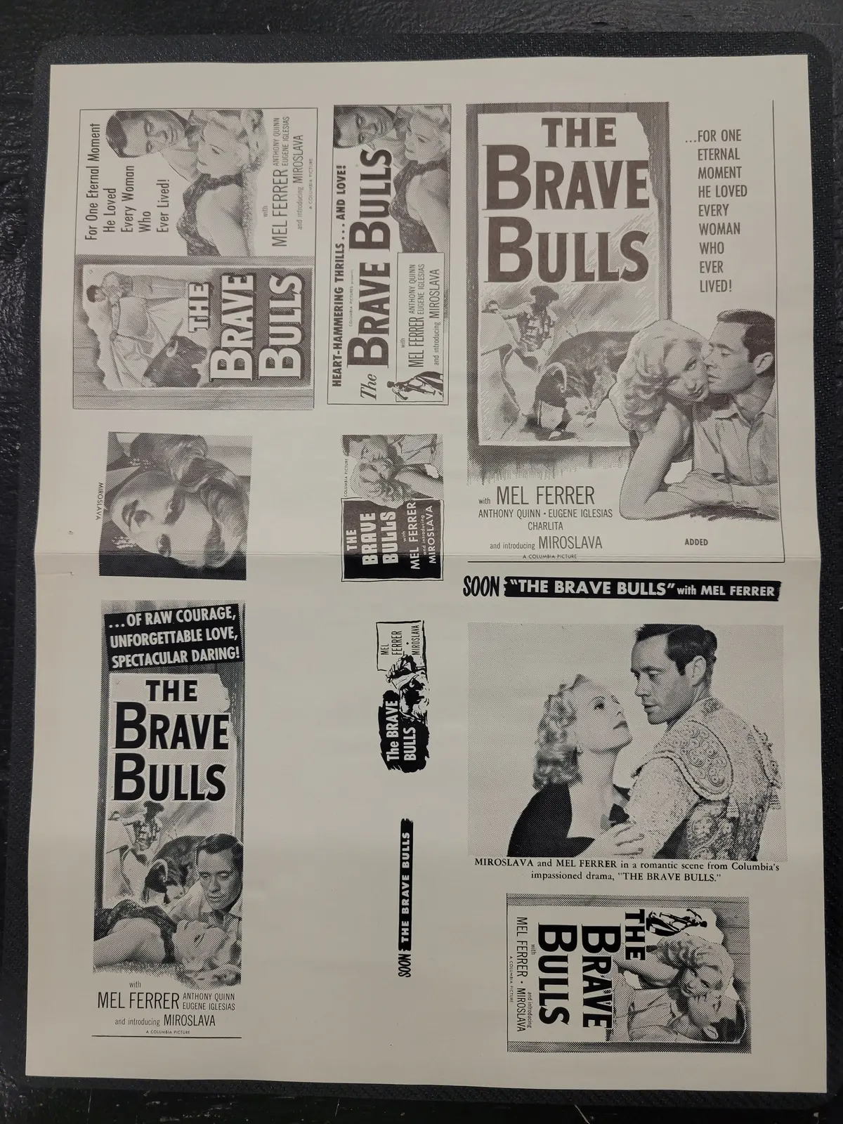 "The Brave Bulls" Original Movie Ad Clip Art Print 1