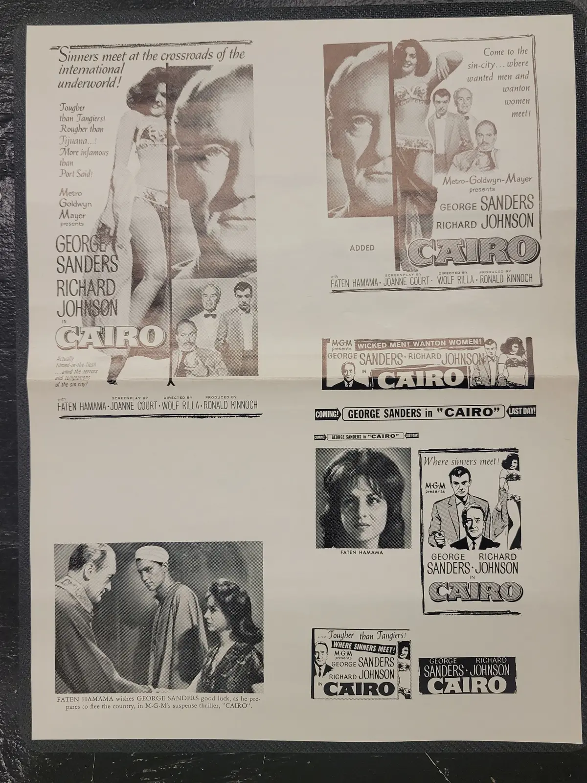 "Cairo" Original Movie Ad Mat Mold And Ad Clip Art Print 1