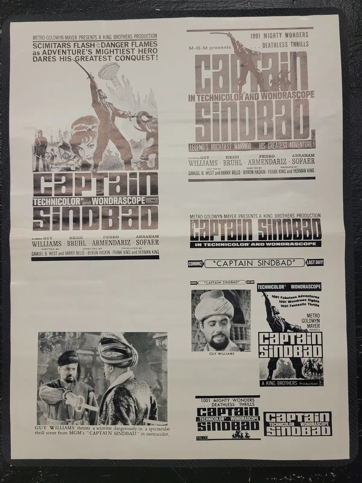 "Captain Sinbad" Original Movie Ad Mat Mold And Ad Clip Art Print 1