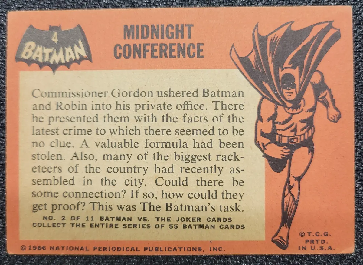 1966 Batman Cards - Midnight Conference #4 2
