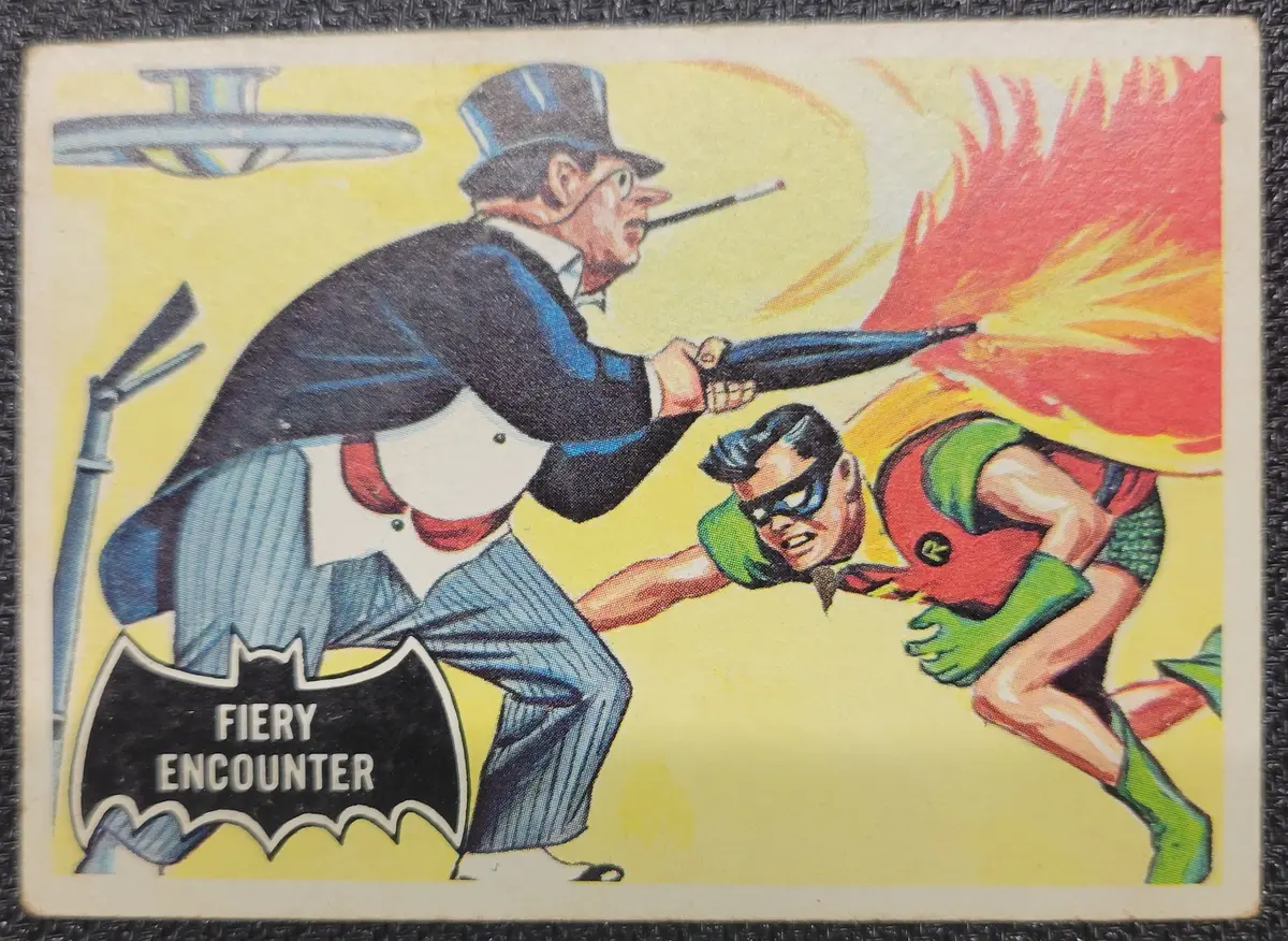 1966 Batman Cards - #19 Fiery Encounter 1