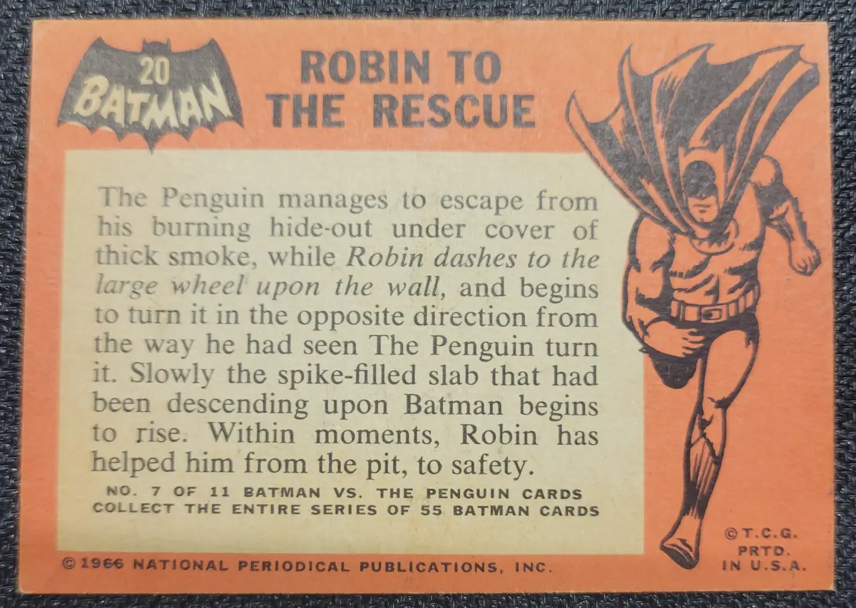 1966 Batman Cards - #20 Robin To The Rescue 2