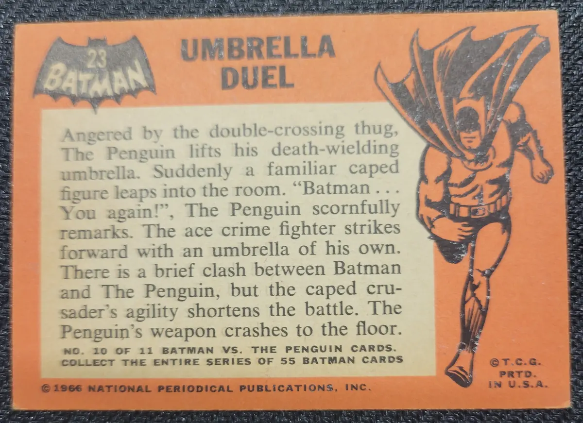 1966 Batman Cards - #23 Umbrella Duel 2