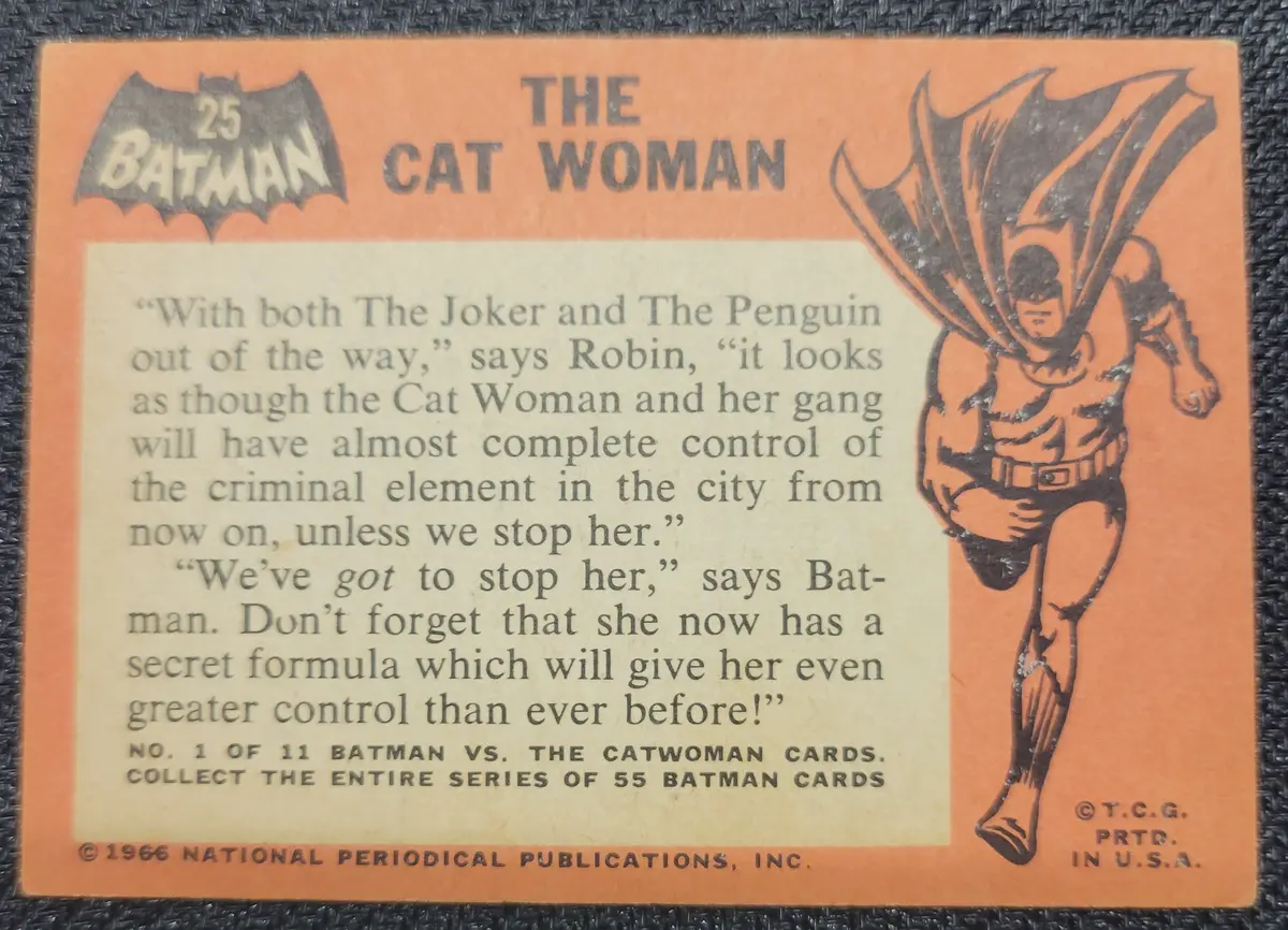 1966 Batman Cards - #25 The Cat Woman 2