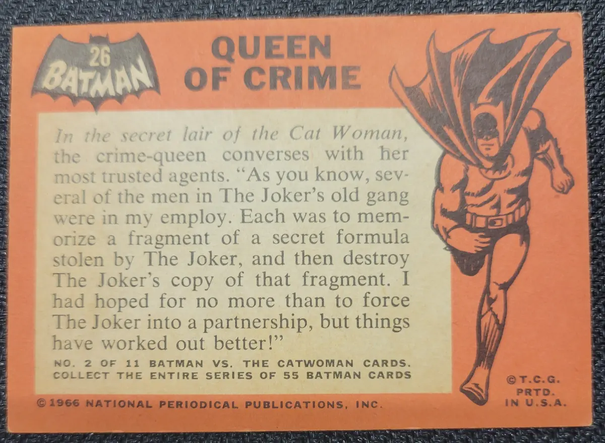 1966 Batman Cards - #26 Queen Of Crime 2