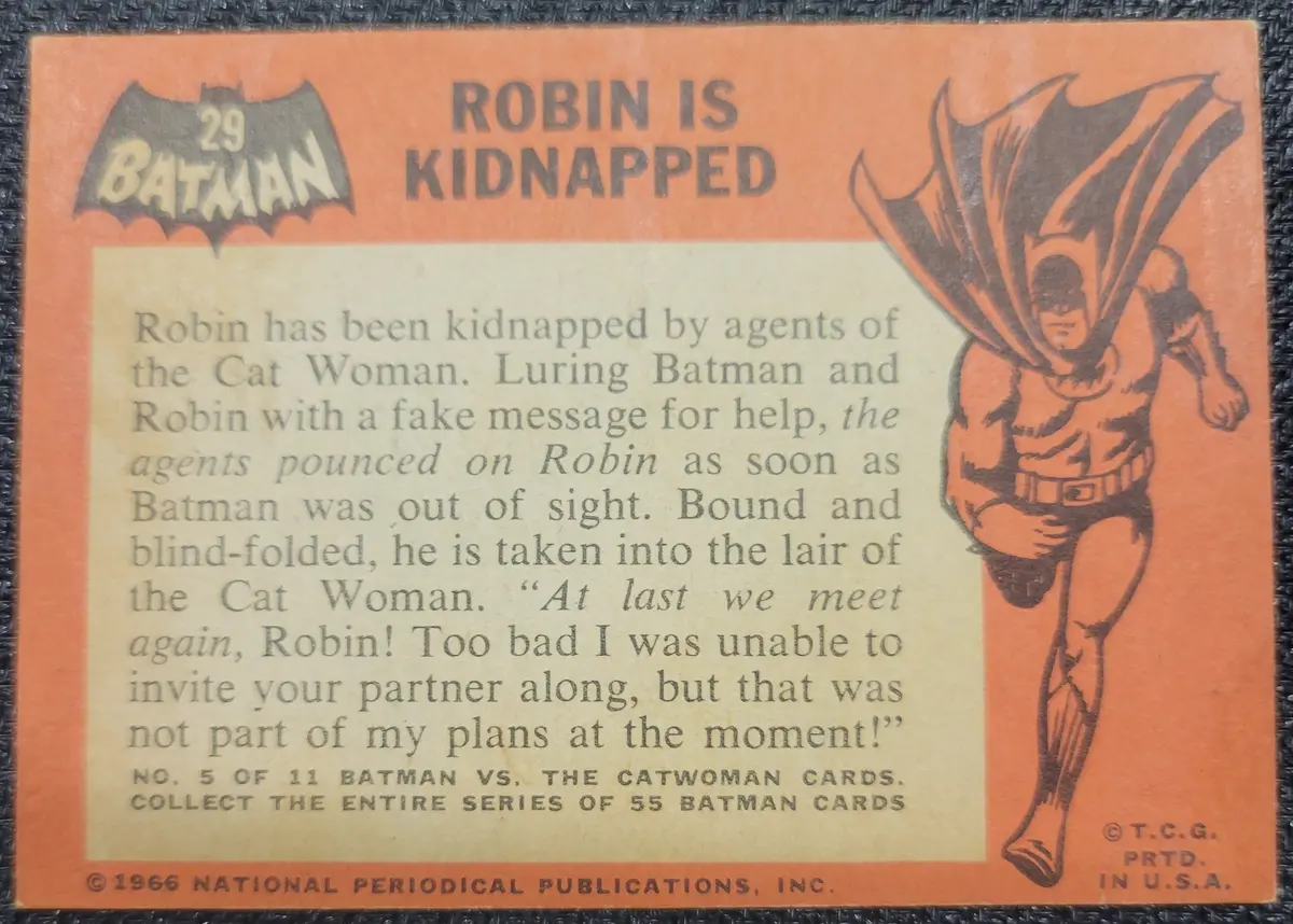 1966 Batman Cards - #29 Robin Is Kidnapped (1) 2