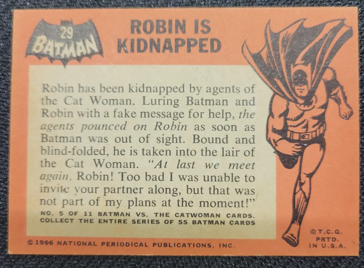1966 Batman Cards - #29 Robin Is Kidnapped (2) 2