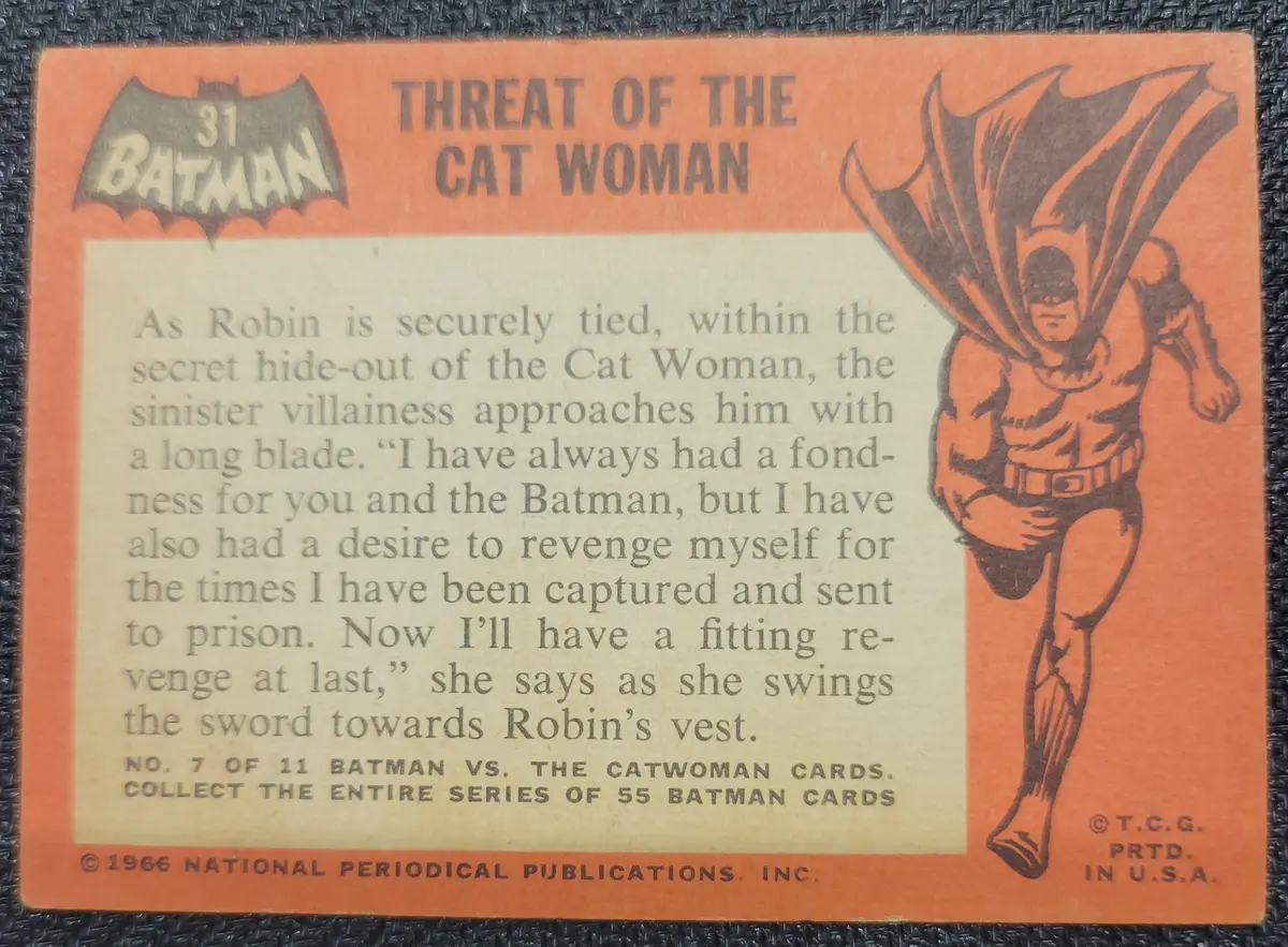 1966 Batman Cards - #31 Threat Of The Cat Woman 2