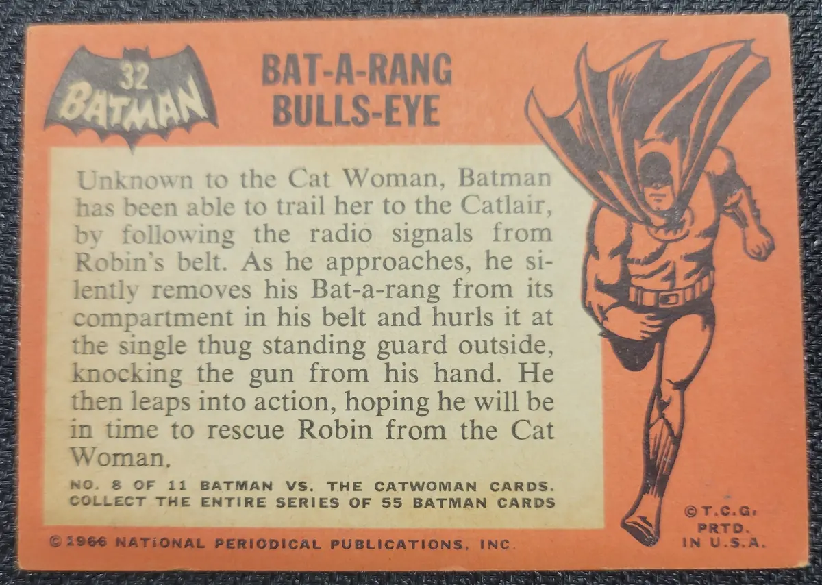 1966 Batman Cards - #32 Bat-A-Rang Bulls-Eye 2