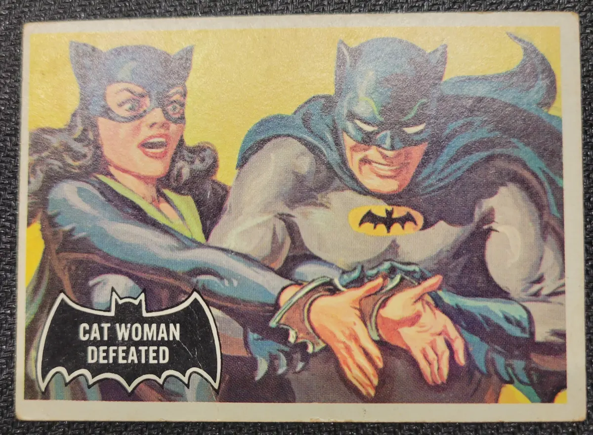 1966 Batman Cards - #35 Cat Woman Defeated 1