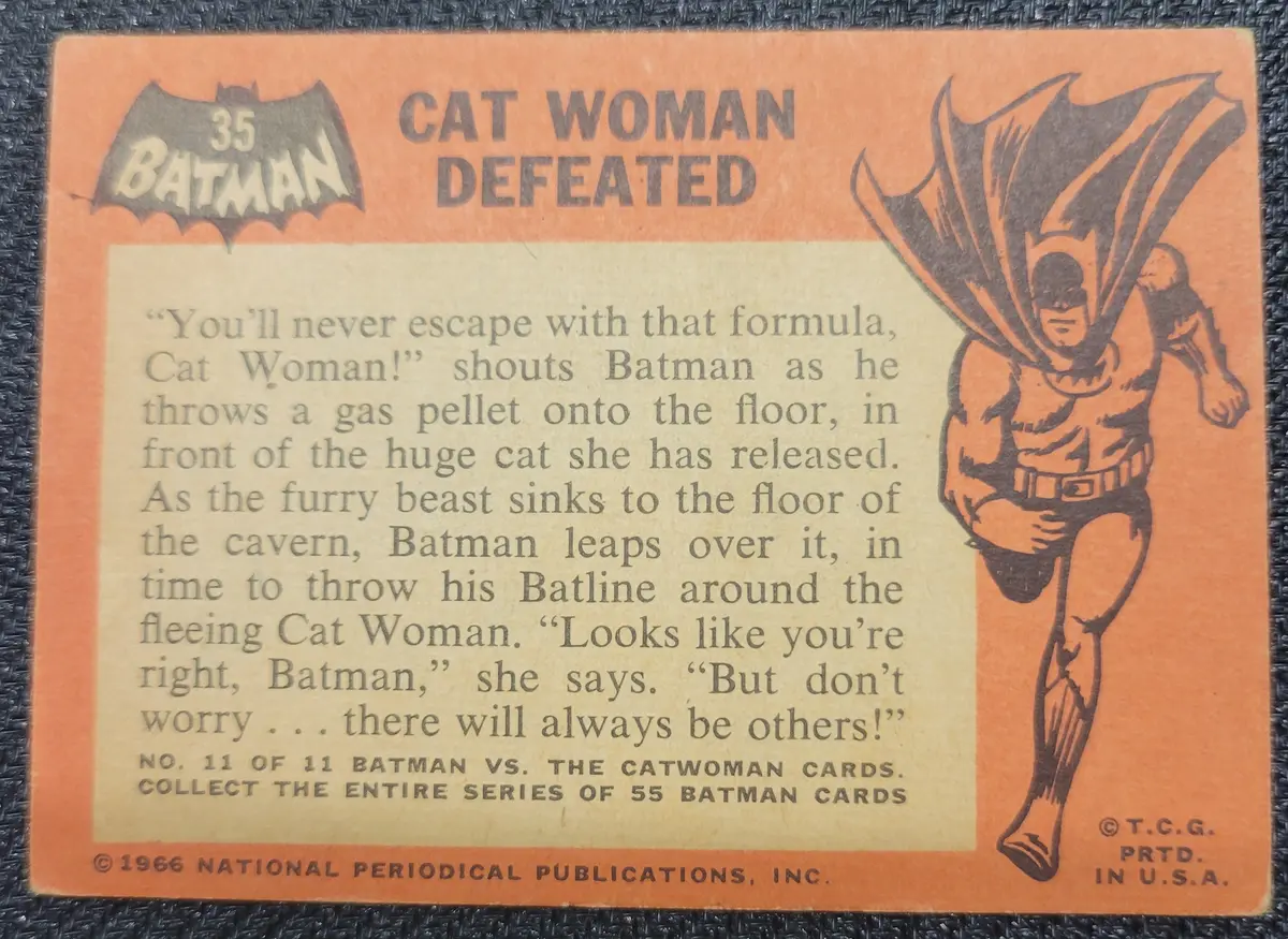1966 Batman Cards - #35 Cat Woman Defeated 2