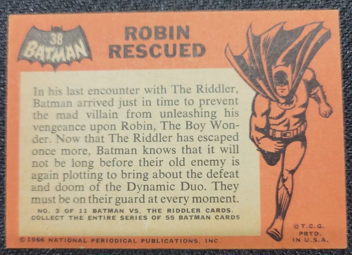 1966 Batman Cards - #38 Robin Rescued 2