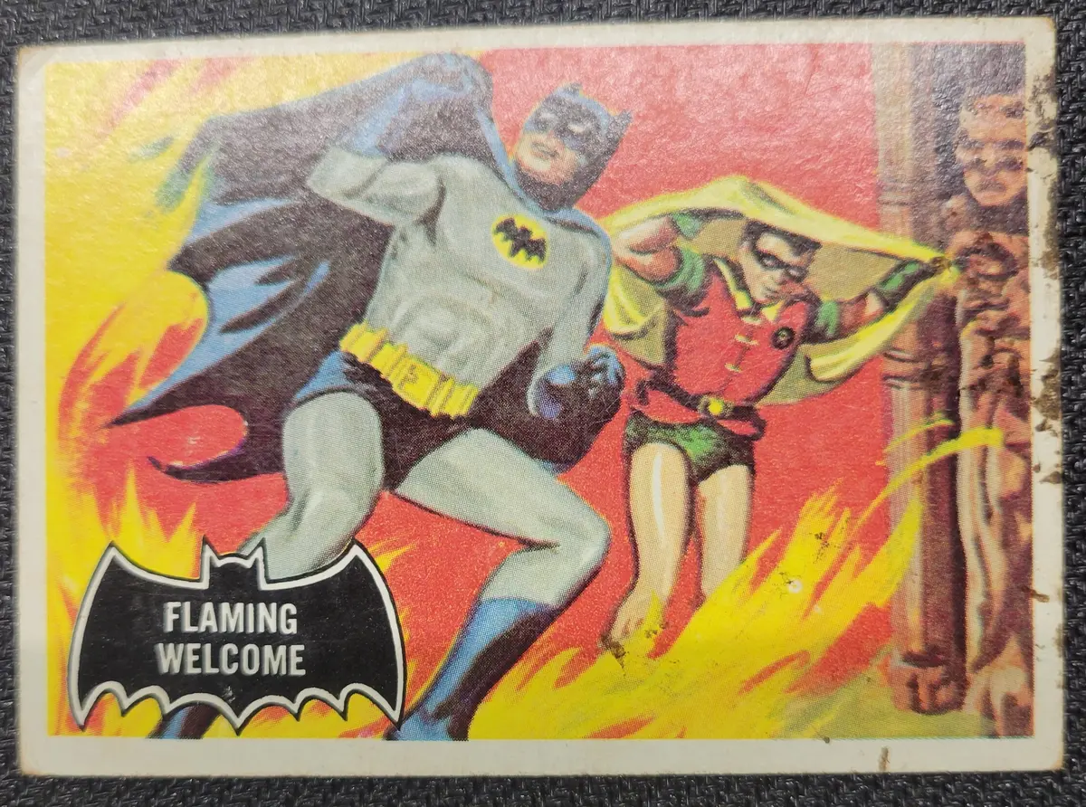 1966 Batman Cards - #51 Flaming Encounter 1