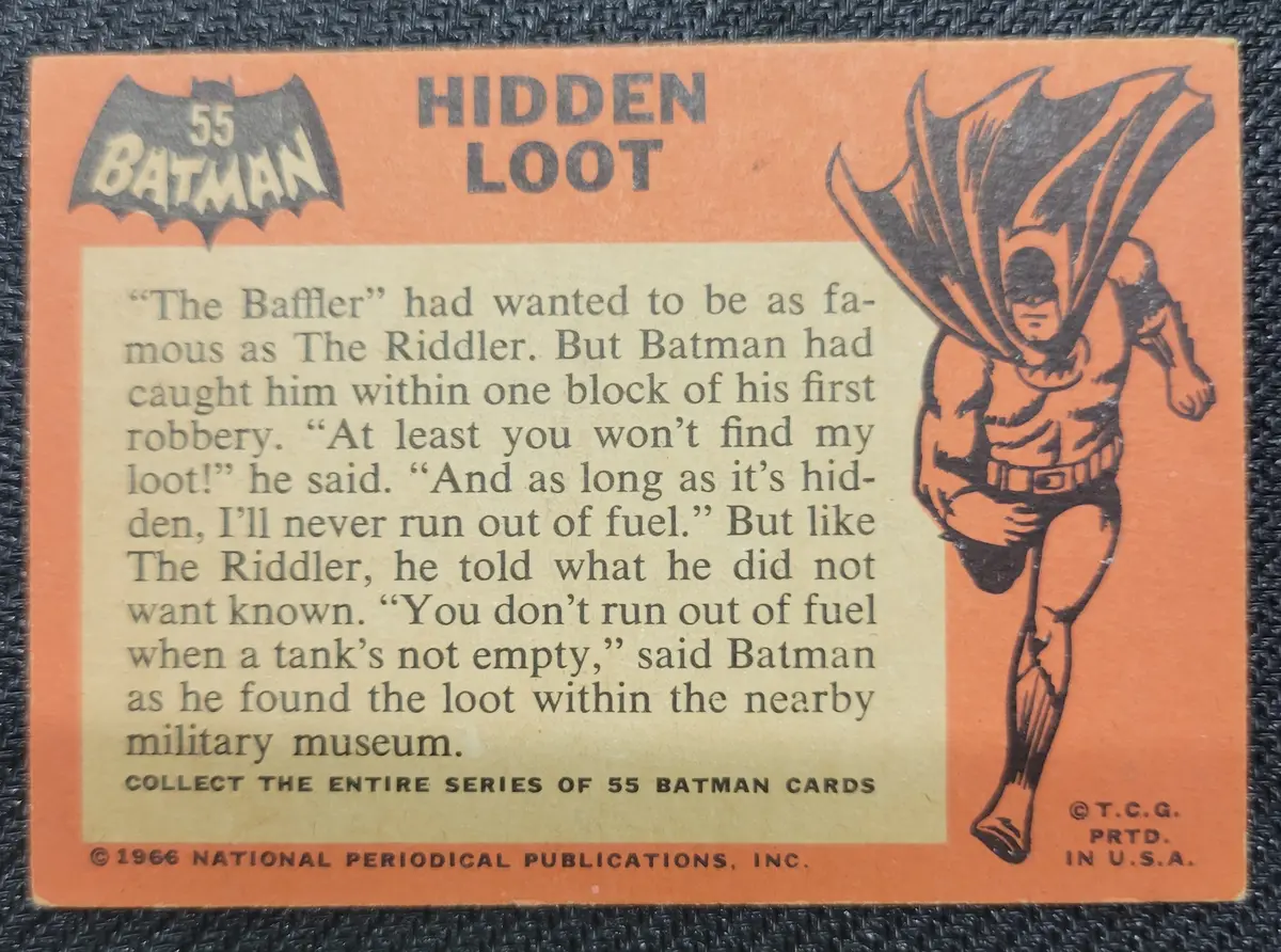 1966 Batman Cards - #55 Hidden Loot (1) 2