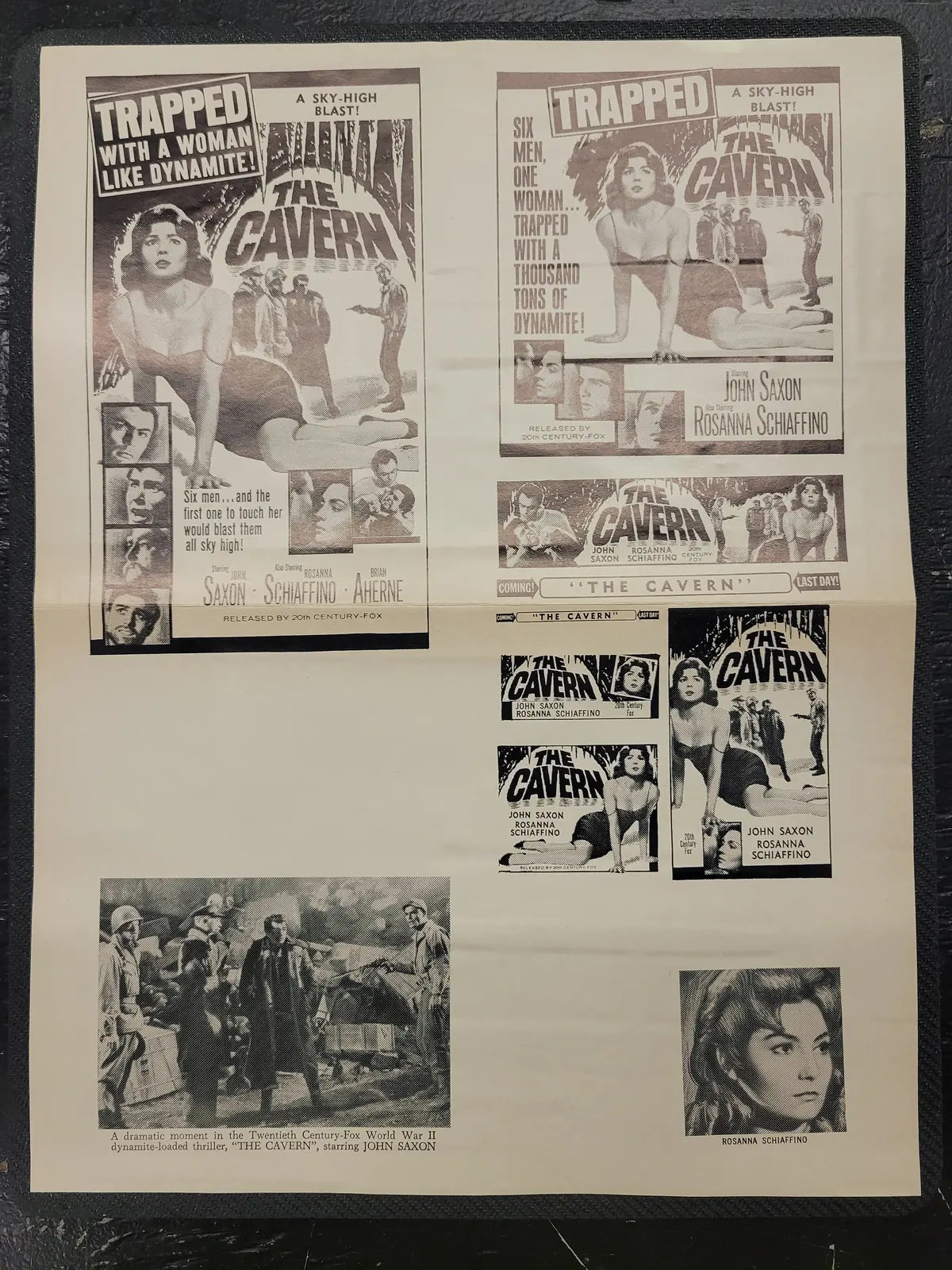 "The Cavern" Original Movie Ad Mat Mold And Ad Clip Art Print 1
