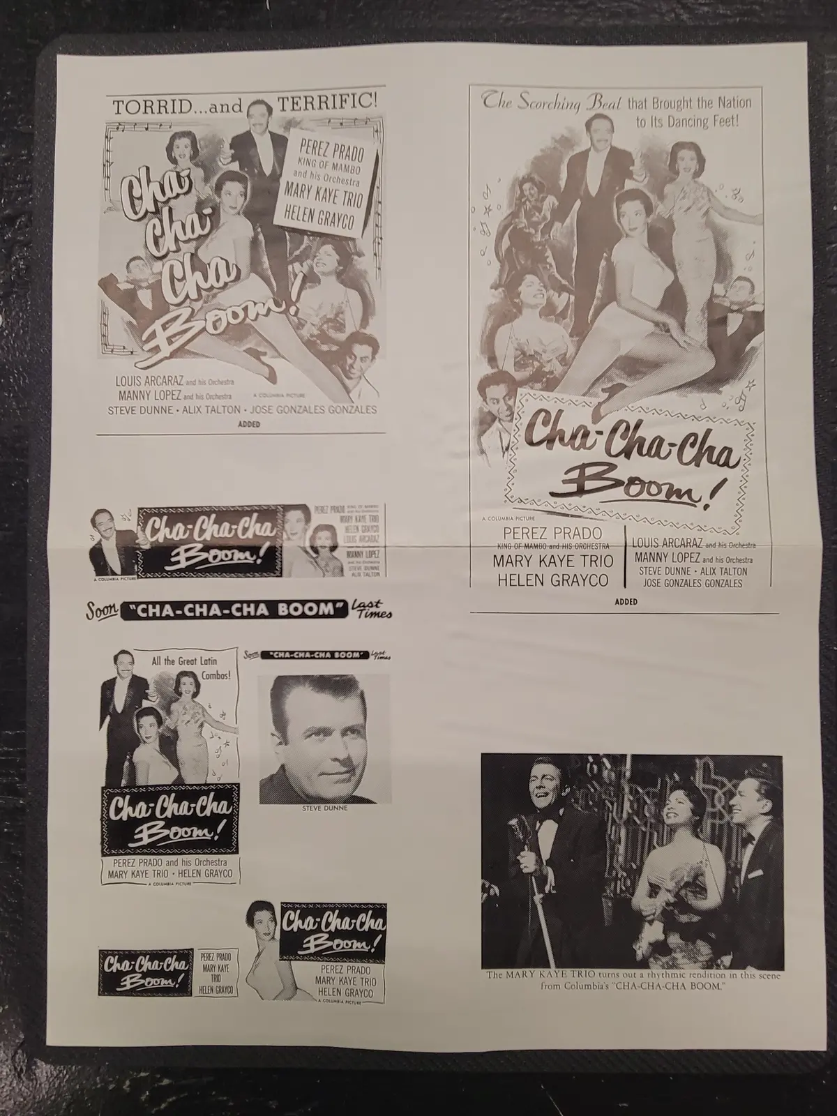 "Cha-Cha-Cha Boom!" Original Movie Ad Mat Mold And Ad Clip Art Print 1