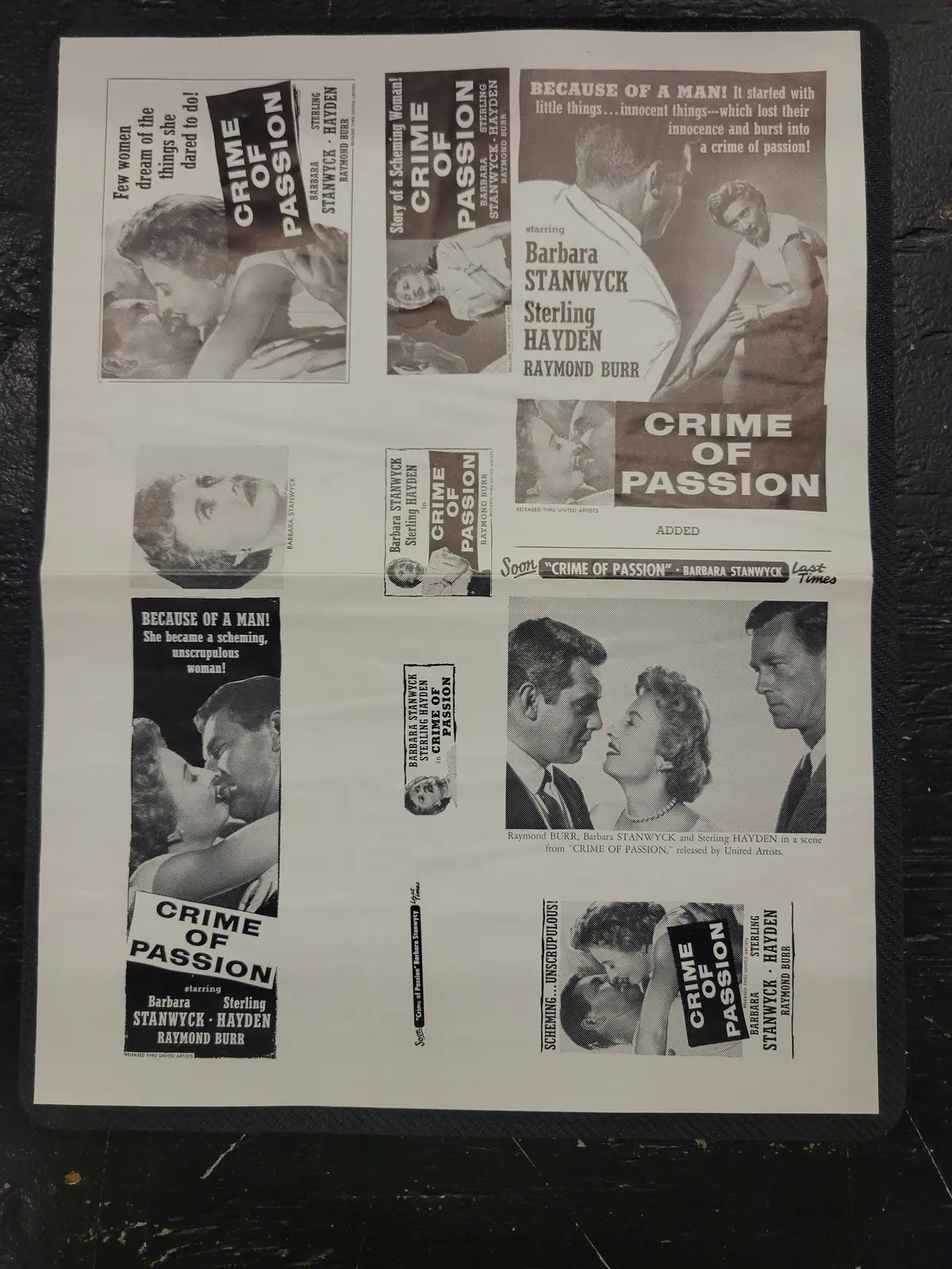 "Crime Of Passion" Original Movie Ad Clip Art Print 1