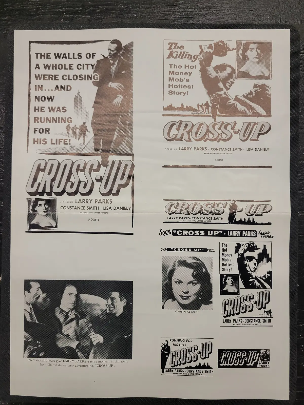 "Cross-Up" Original Movie Ad Mat Mold And Ad Clip Art Print 1