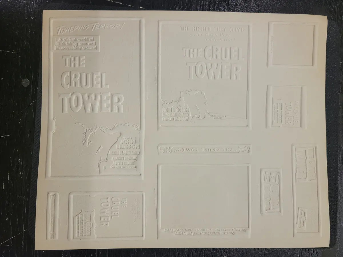 "The Cruel Tower" Original Movie Ad Mat Mold And Ad Clip Art Print 2