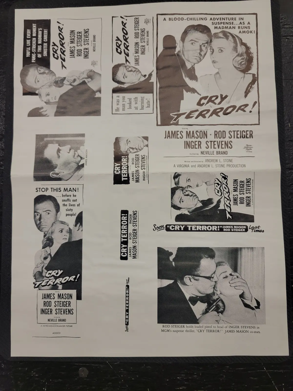 "Cry Terror!" Original Movie Ad Clip Art Print 1