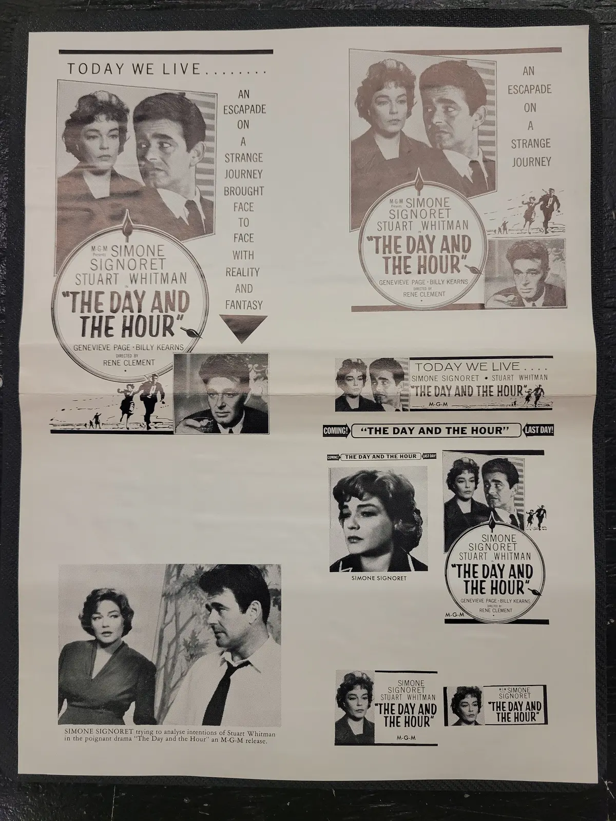 "The Day And The Hour" Original Movie Ad Mat Mold And Ad Clip Art Print 1