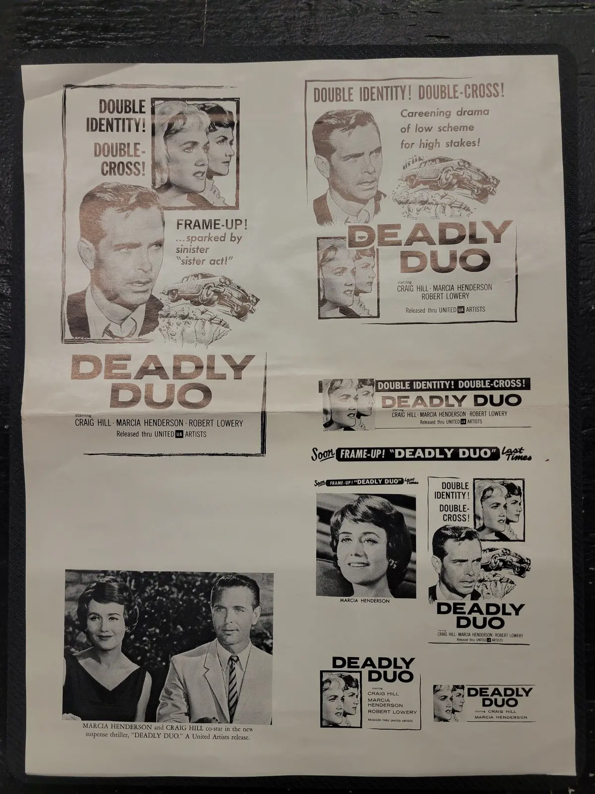 "Deadly Duo" Original Movie Ad Clip Art Print 1