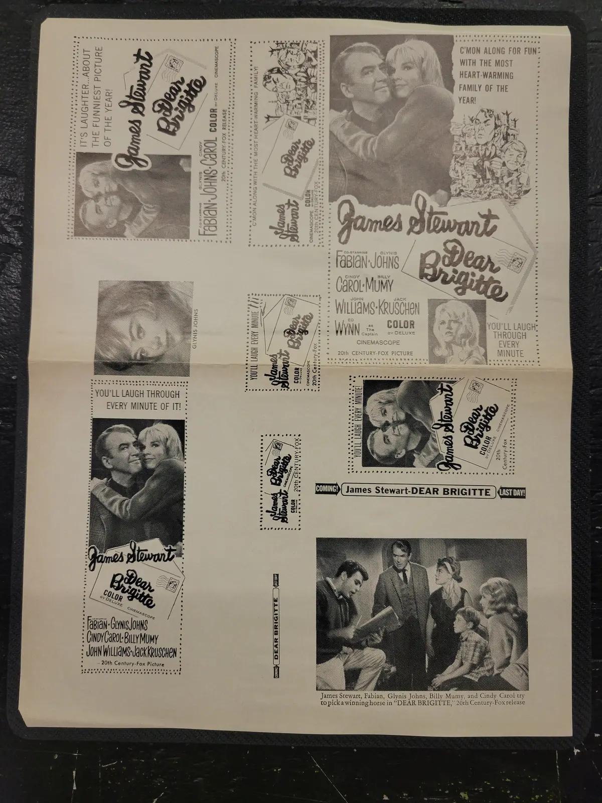 "Dear Brigitte" Original Movie Ad Clip Art Print 1