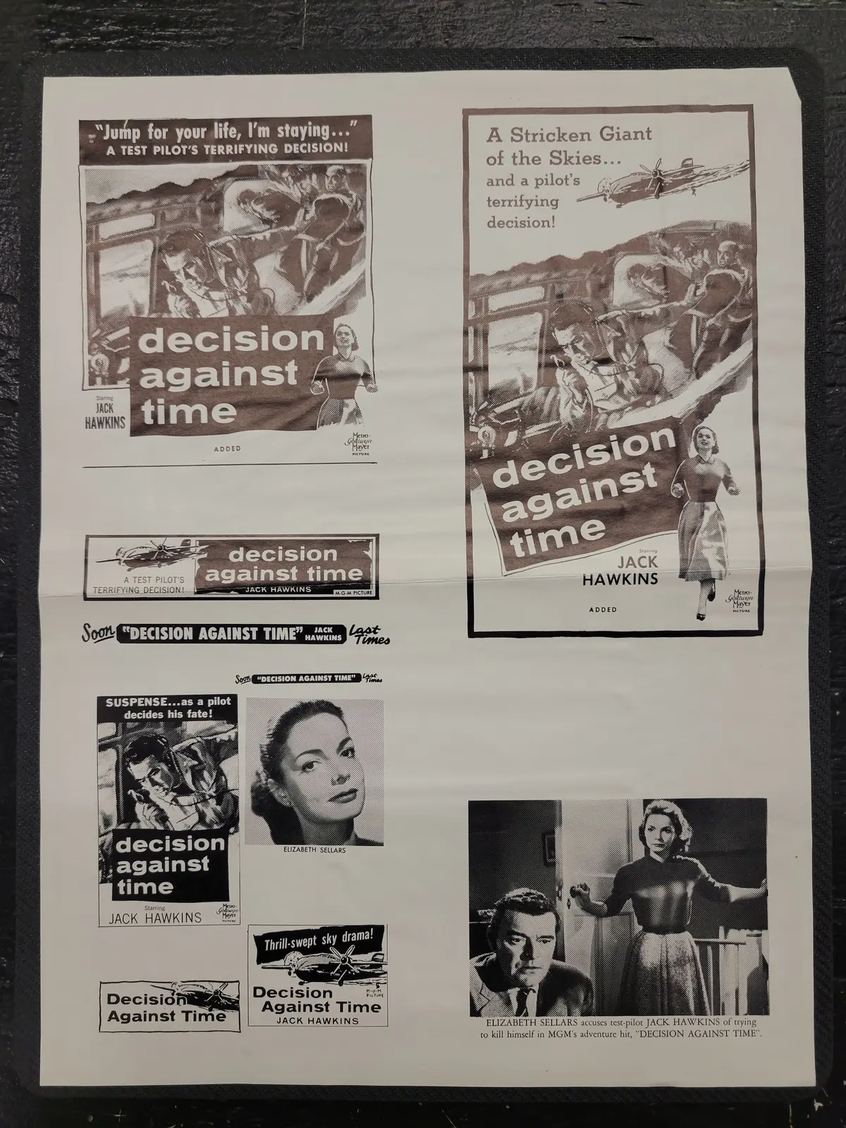 "Decision Against Time" Original Movie Ad Clip Art Print 1